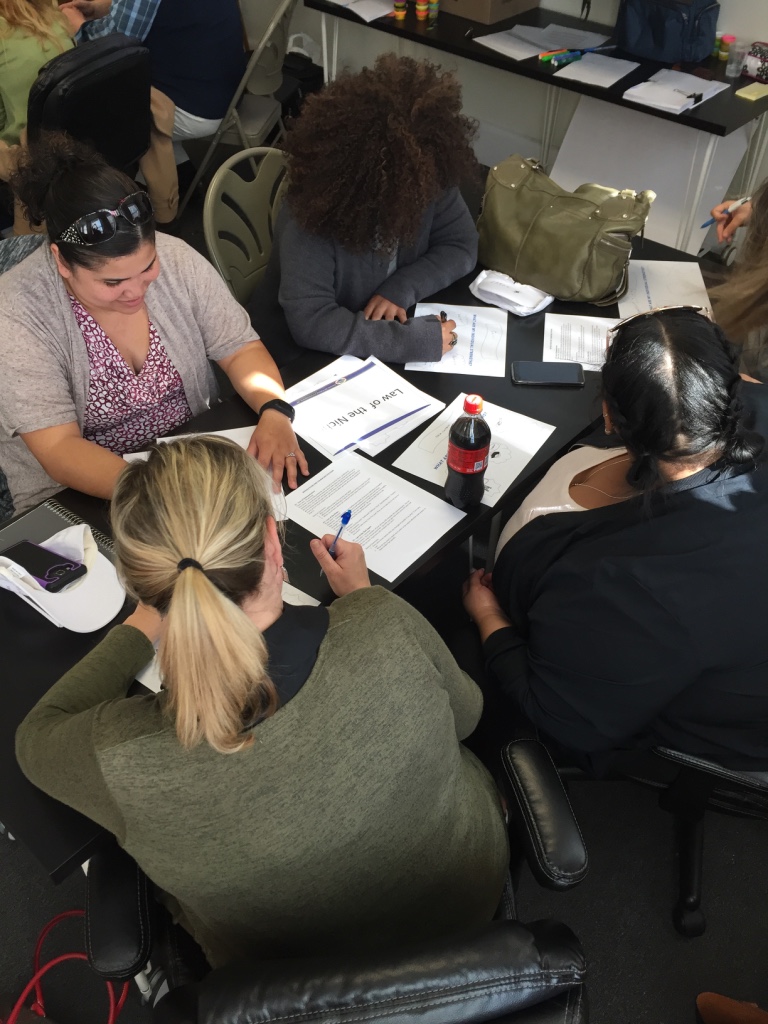 Filling out forms during SC's training
