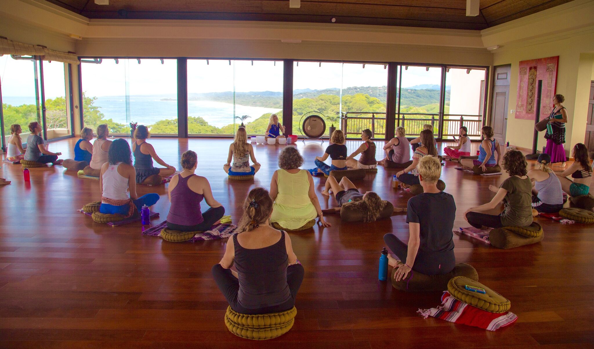 Sound meditation class in Costa Rica with One Yoga Global