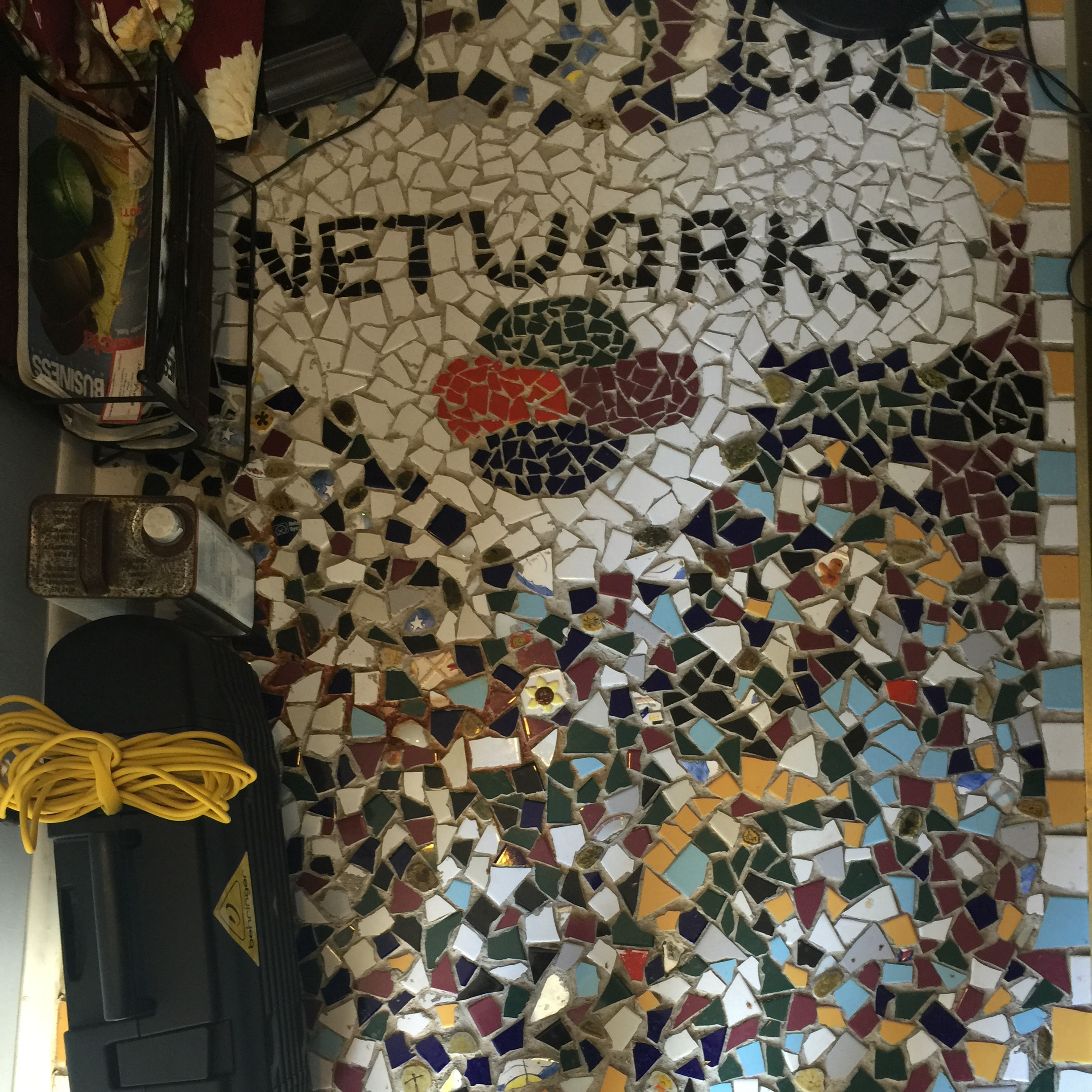 Networks' staff worked on creating a mosaic for the Valley Forge Office