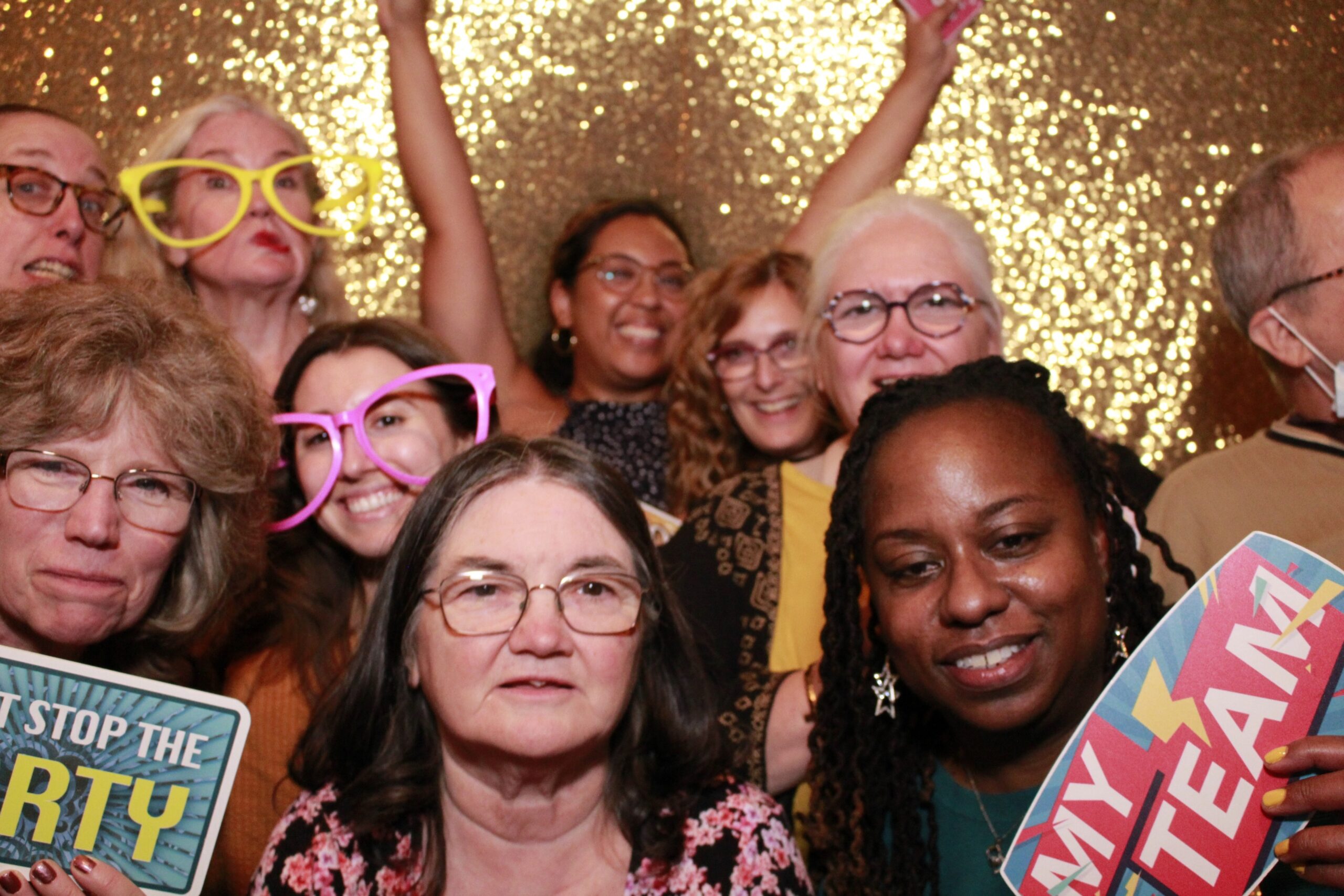 Another one! The Networks’ crew posing for a silly photo: Jess, Rosa, Nikita, Lexi, Tracy, Doris, Diane, Shauna, Michelle, George.