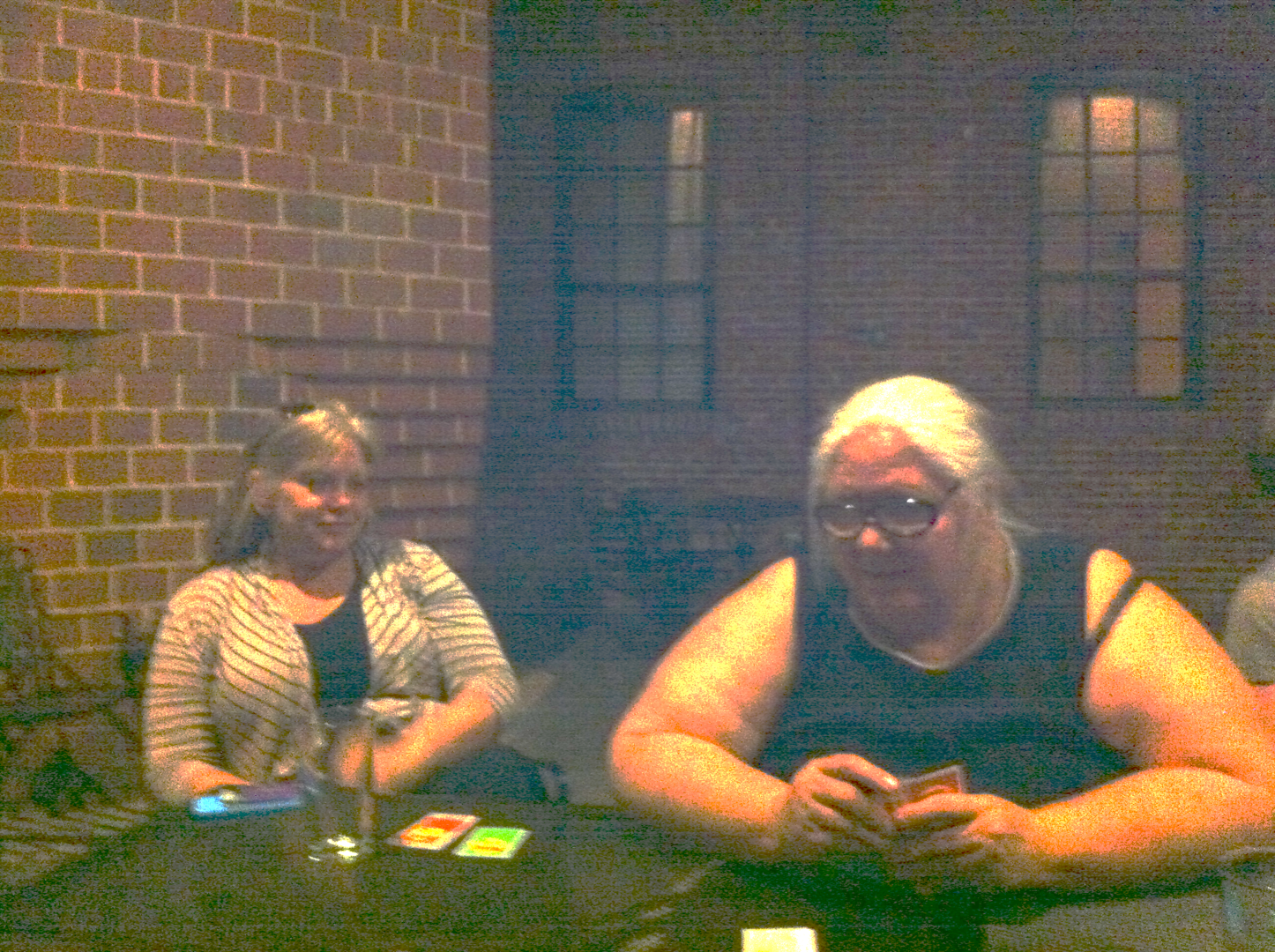 Diane and Julie are seated at the table during a Networks retreat.