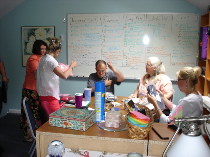 Doris, Michelle, George, Diane and Donna at the Valley Forge office.