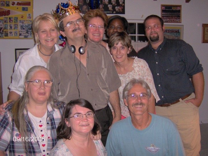Diane, George, Doris, Donna, Shauna, Michelle, Matt, Rosa, and Mike celebrating George’s birthday.