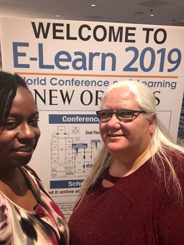 Diane and Shauna posed at the 2019 E-Learn Conference in New Orleans, LA.