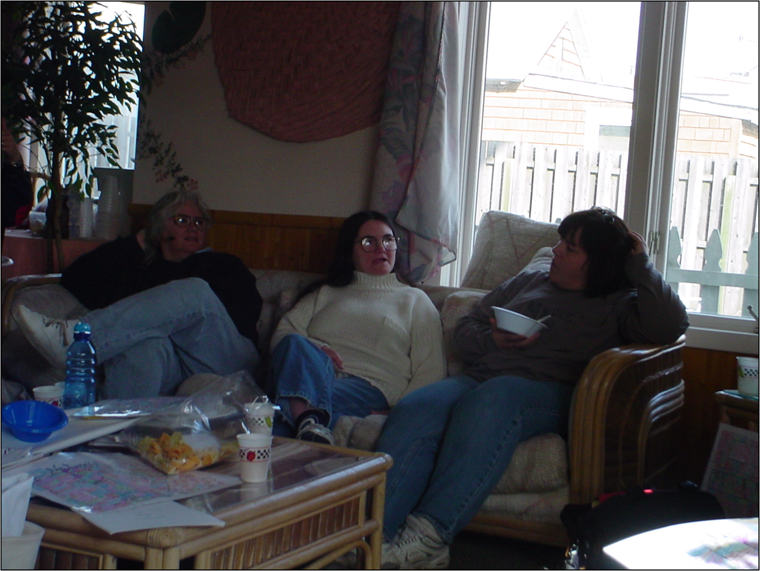 Diane, Doris and Mike at a retreat house.
